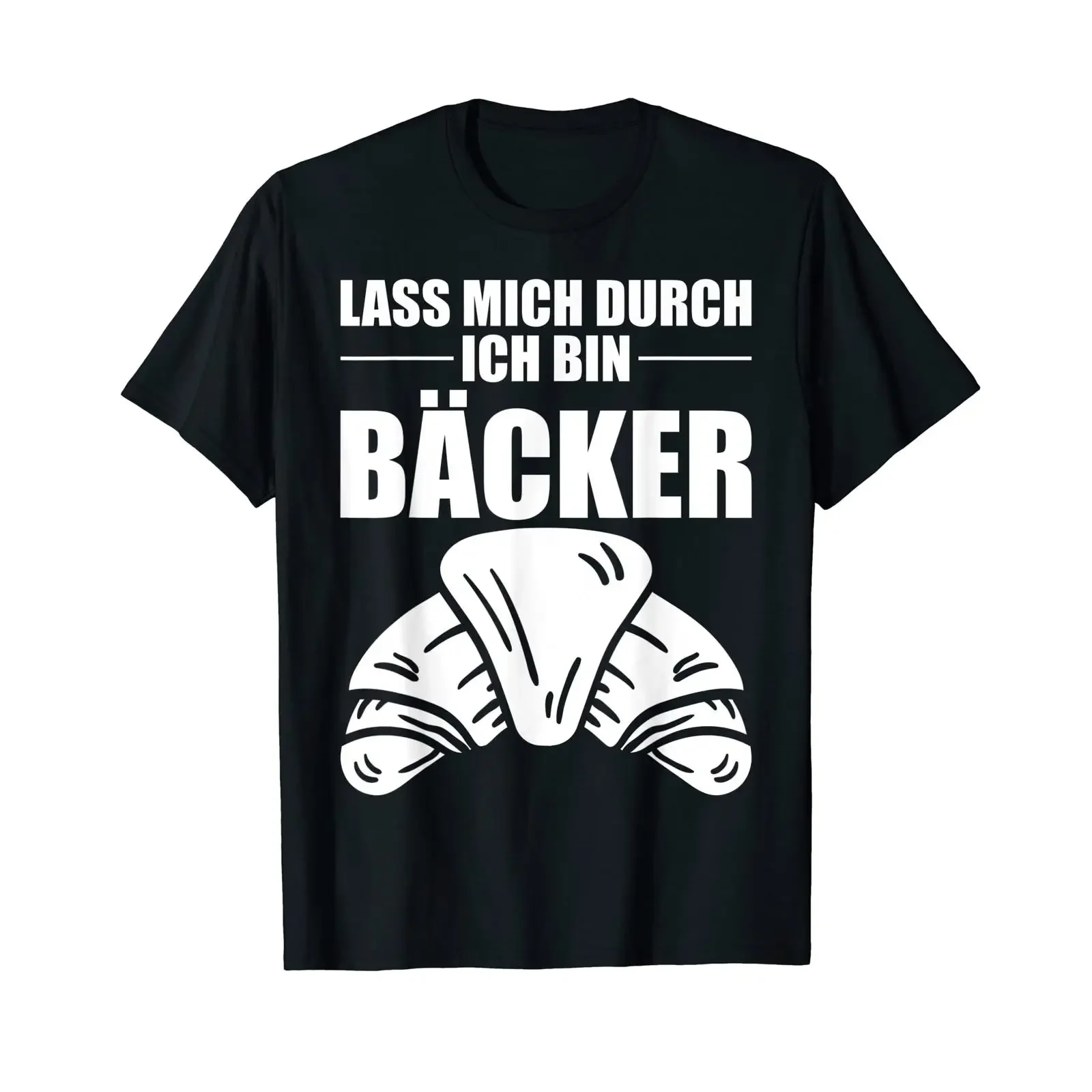 Let me through I'm a baker T shirt black size s vintage Washed Slightly Soft fashion streetwear Casual Versatile