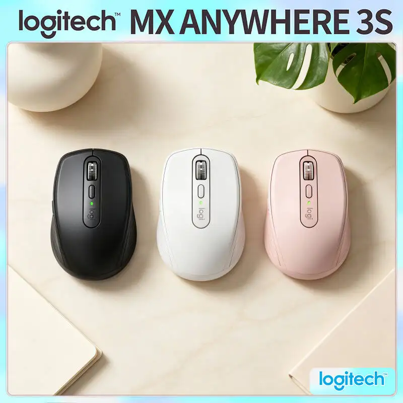 High-Precision MX Anywhere 3S - 8K DPI Darkfield, USB-C Charge, Hyper-Scroll, Great for Outdoor Work & Mobile Office