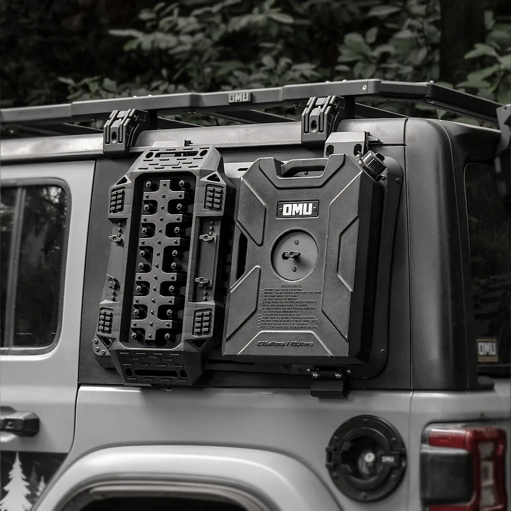 Window Fuel Can / Jerry Can for Jeep Wrangler JLU 2018-2026, No-Drill External Storage for 4-Door Hardtop, J9059-2