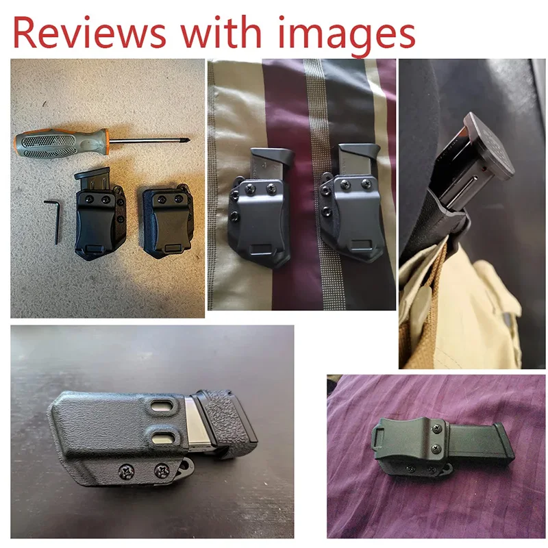 IWB OWB 9mm .40 universal Belt Clip Single Double Stack Magazine Pouch Holster Mag Carrier Holder for Pistol gun view 3