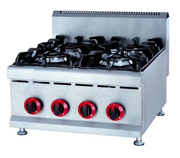 Commercial Restaurant Quality 4 Burner Cast Iron Burner Stove