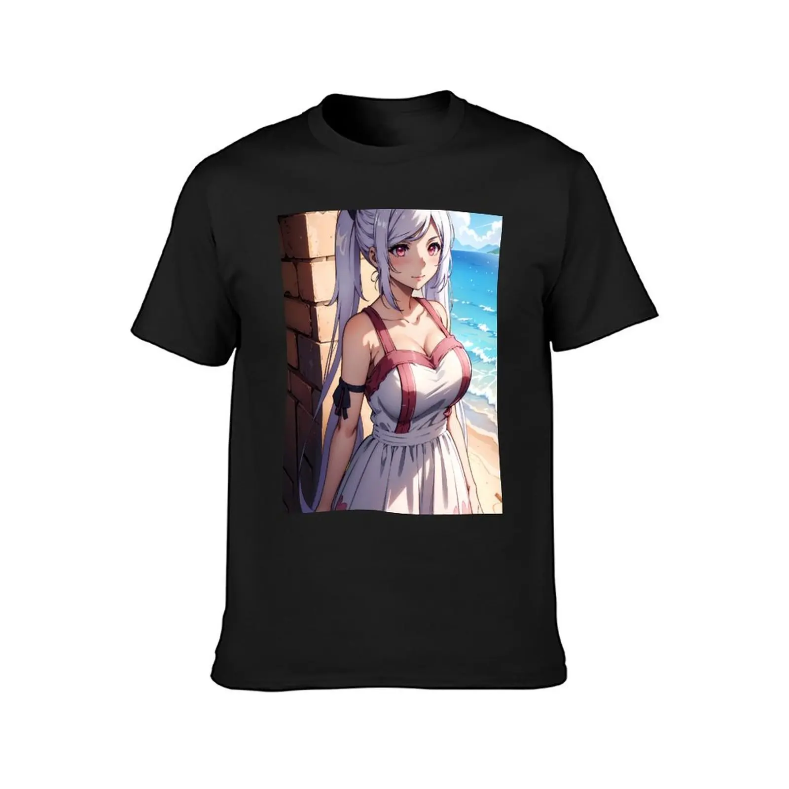 Alexia Midgar: Summer's Shadowed Radiance (Bikini Beach) T-Shirt heavyweights anime mens t shirt graphic