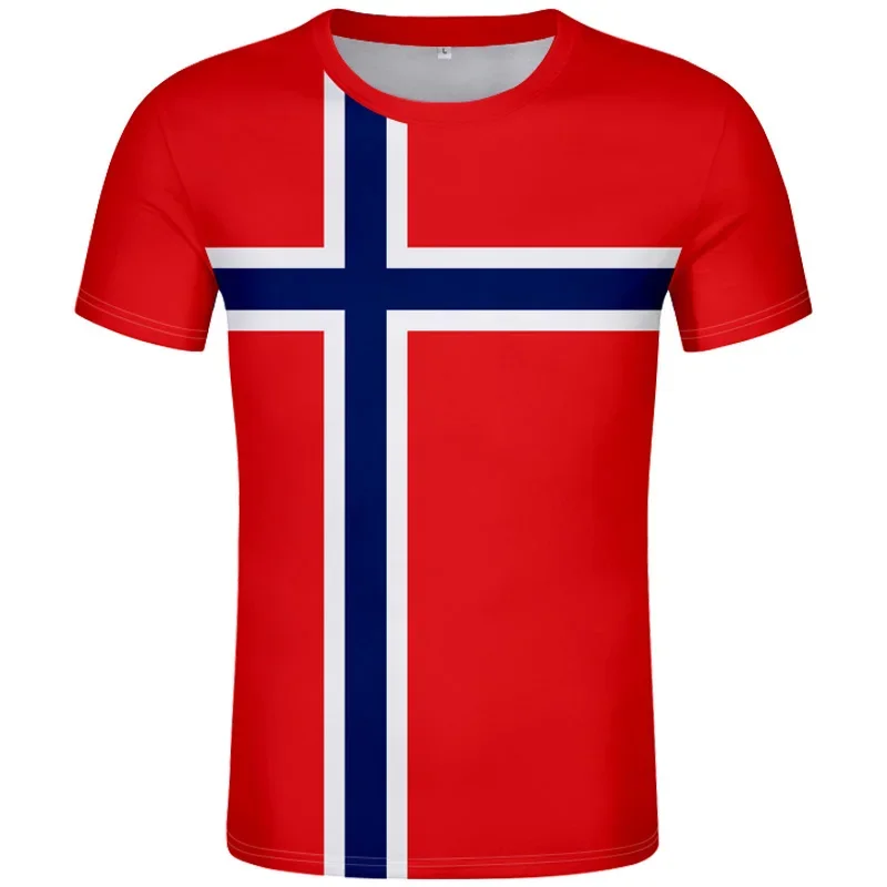 Norway T Shirt Diy Free Custom Made Name Number Nor T-shirt Nation Flag Norge Norwegian Kingdom Country Print Photo Text Clothes