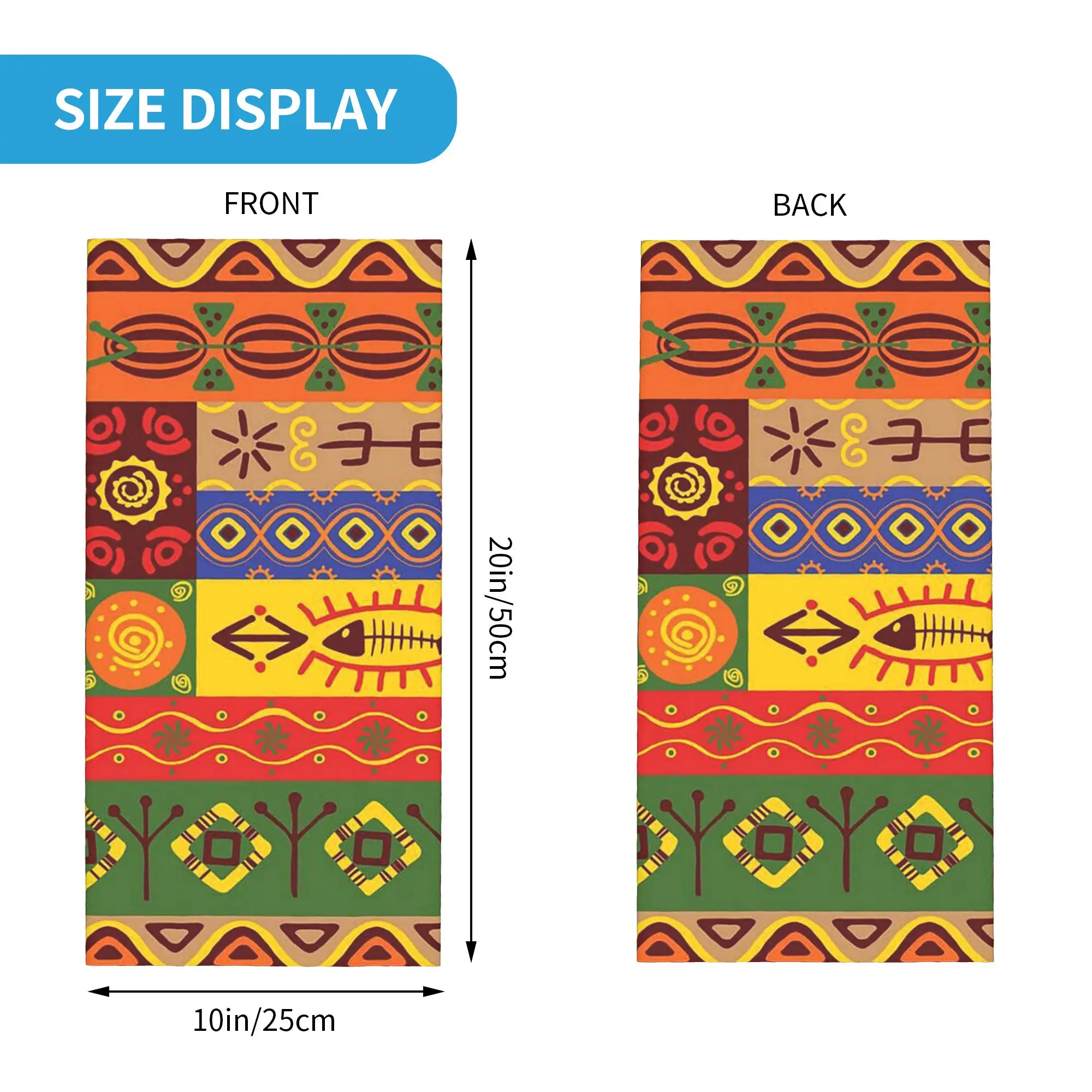 Original Tribal Prints Bandana Neck Gaiter Printed Magic Scarf Face Mask Riding for Men Women Adult Windproof