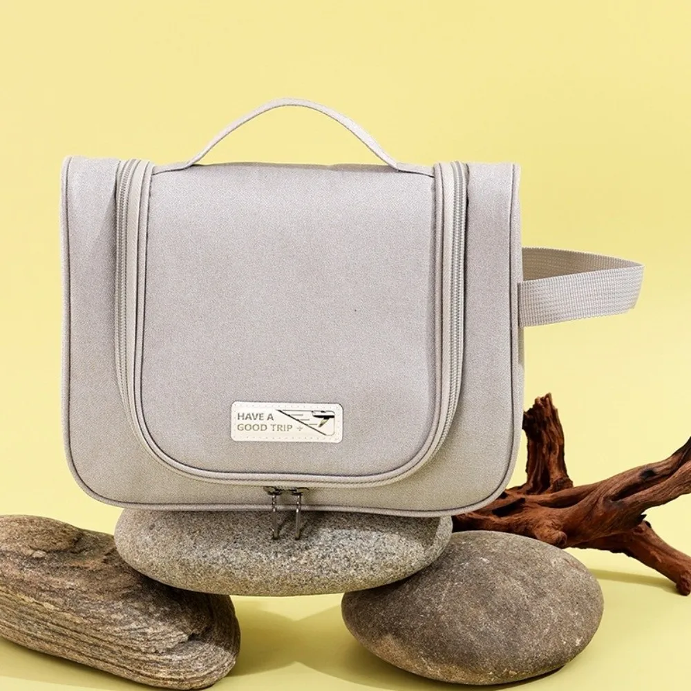 

Складная подвесная косметичка для сухого и влажного разделения, многослойная дорожная косметичка, большая вместительная однотонная дорожная сумка для туалетных принадлежностей