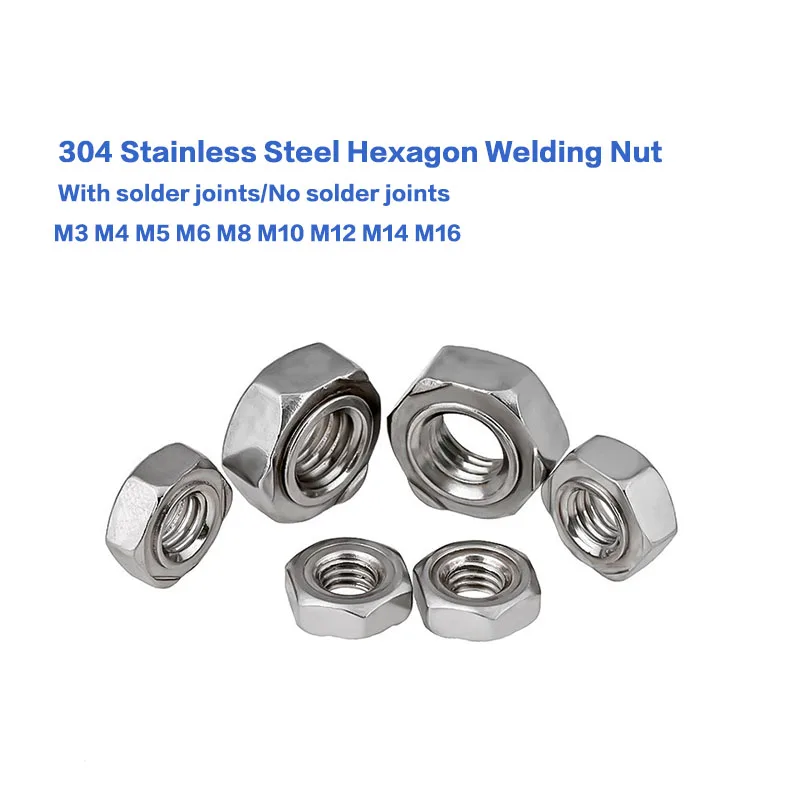 M3 M4 M5 M6 M8 M10 M12 M14 M16 Шестигранная гайка для точечной сварки Din929 Шестигранная сварочная гайка из нержавеющей стали 304 M3 M4 M5 M6 M8 M10 M12 M14 M16 Шестигранная гайка для точечной сварки Din929 Шестигранная сварочная гайка из нержавеющей стали 304