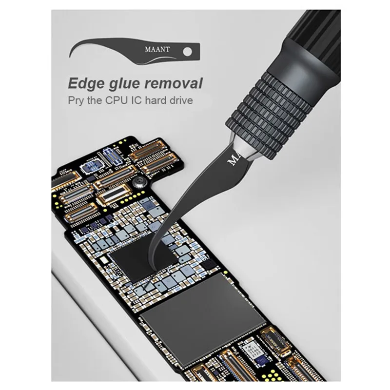 Maant hand polierte Klinge Set Handy Motherboard Kleber entfernungs werkzeug Hauptplatine Chip ic Rand Kleber Reinigungs werkzeug