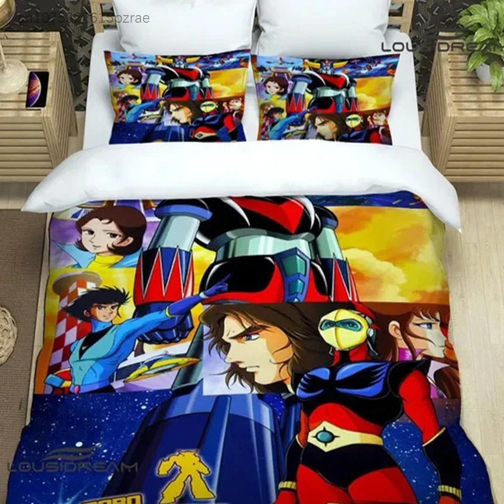 UFO ROBO GRENDIZER GOLDORAK Bedding Set 3D Printed Suitable For Bedroom Duvet Cover Set With Pillowcases Kids Home Textile