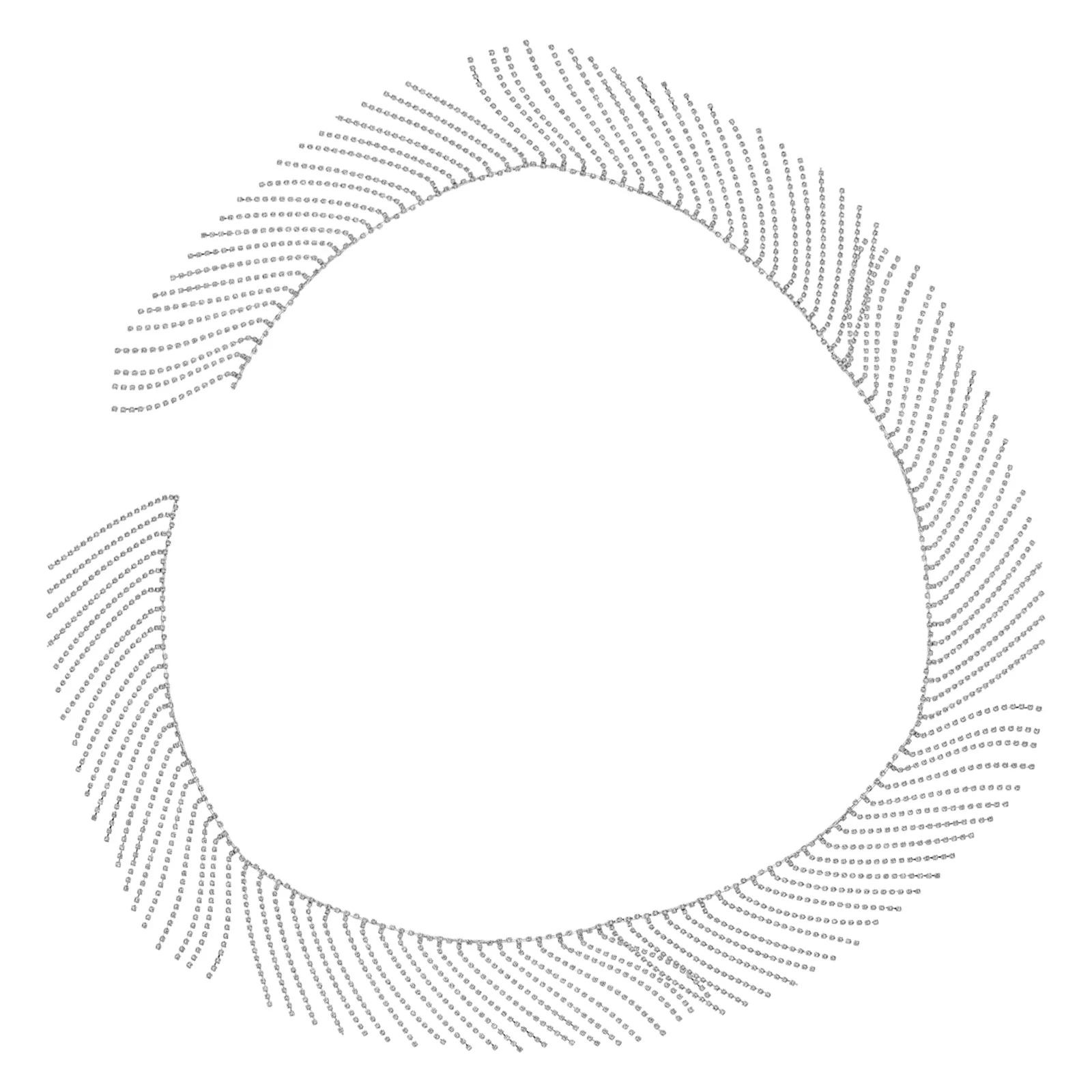 

2 Yard Waterdiamond Rhinestone Fringe Trim Tassel Chain for DIY Sewing Crafts Clothing Accessories Wedding Decorative Tassel