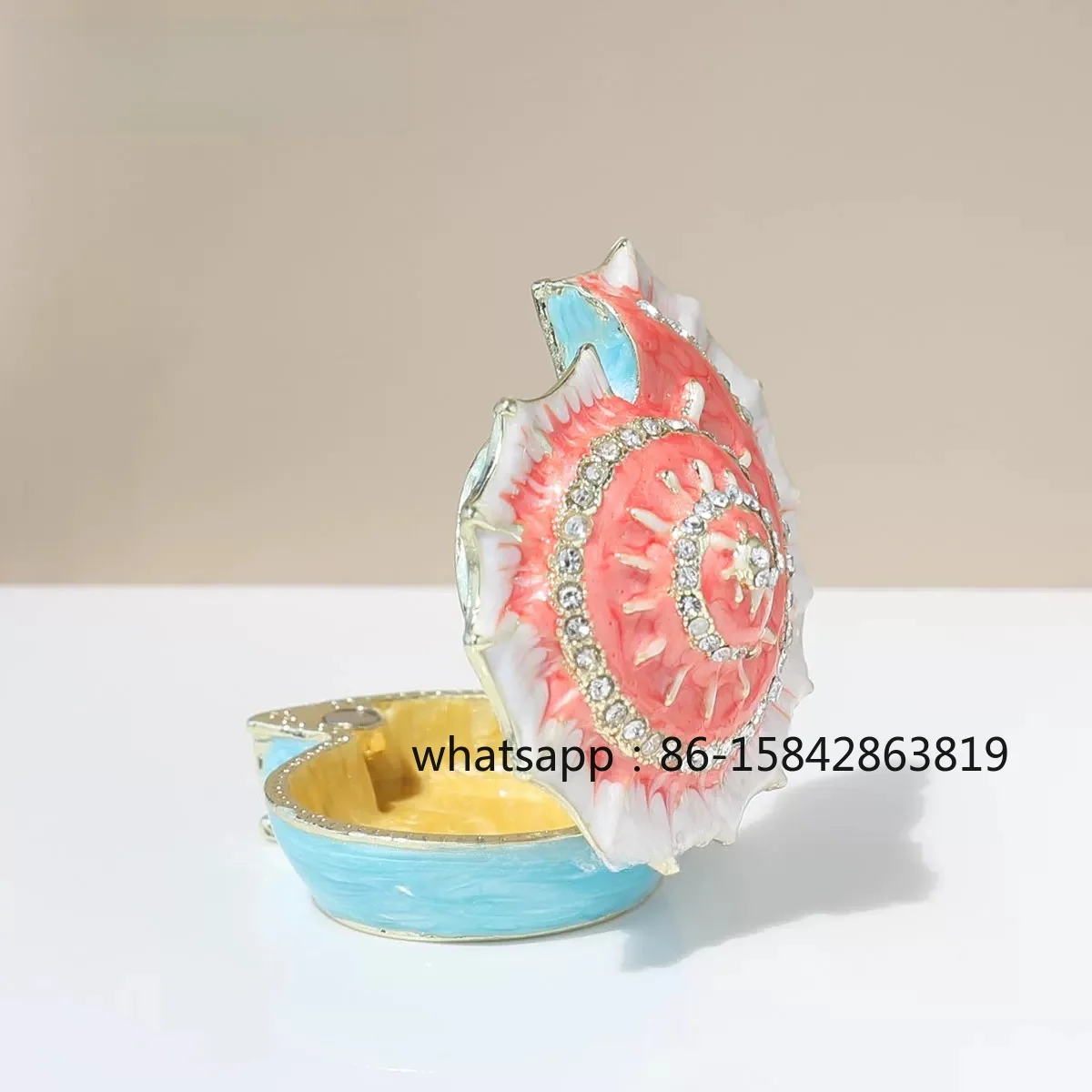 Conch Jewelry Necklace Ring, Earring, Jewelry Storage Box Decorative Ornament, High-End and Exquisite