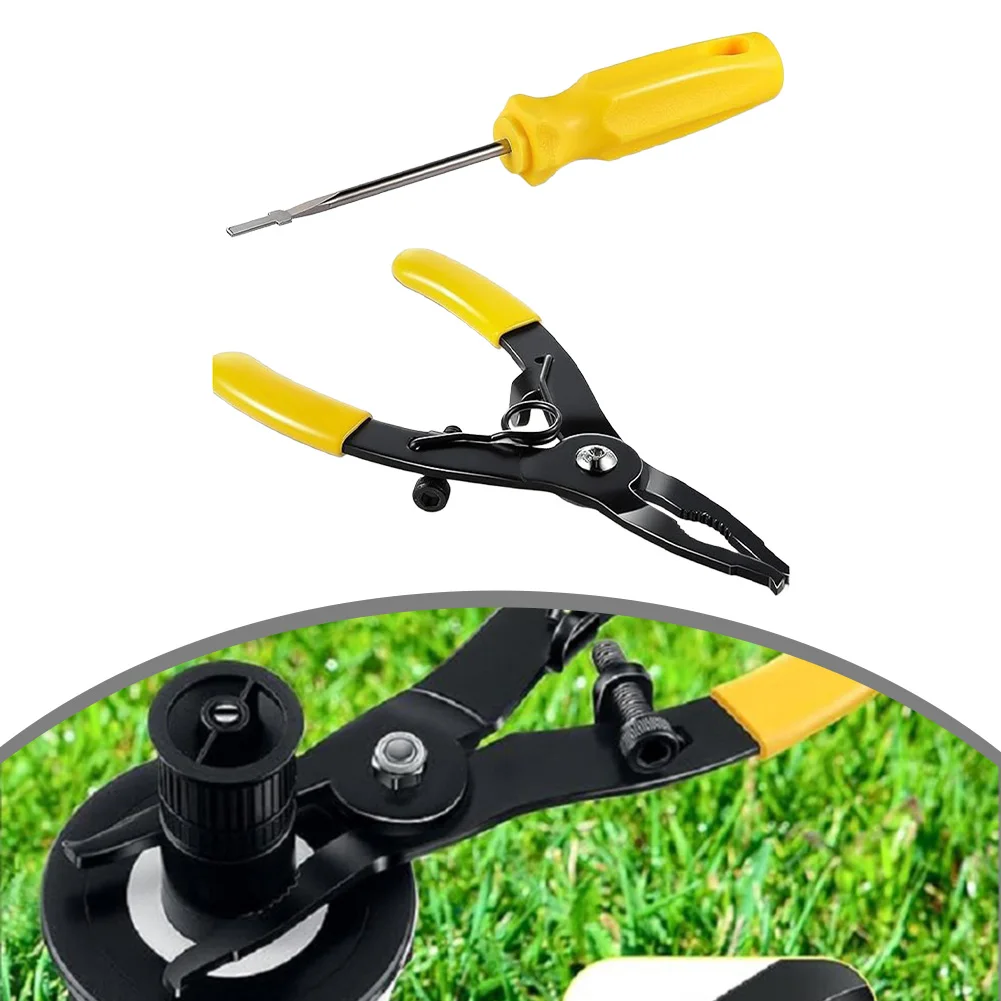 1Set Lawn Sprinkler Rotor Adjustment Tool Set Gear Shaped Clamp Pliers And Screwdriver For Rain-Bird 3500 5000 Heads