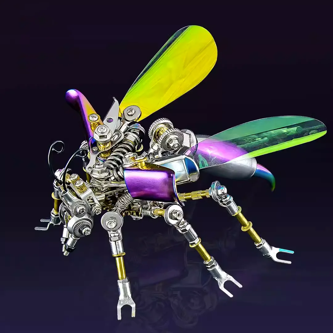 3D ปริศนา Firefly Wasp ชุด DIY โลหะประกอบ Mechanical lnsect สัตว์ของเล่นสําหรับเด็กผู้ใหญ่ของขวัญบ้าน