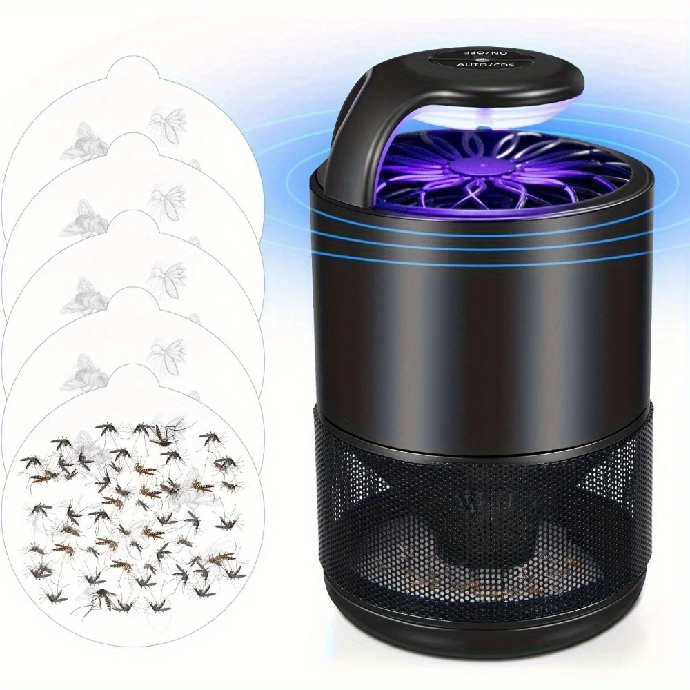 

Automatic Indoor Fly Trap - Self-Activating | Suction & Sticky Glue | Mosquito Gnat Moth Fruit Fly Killer for Home