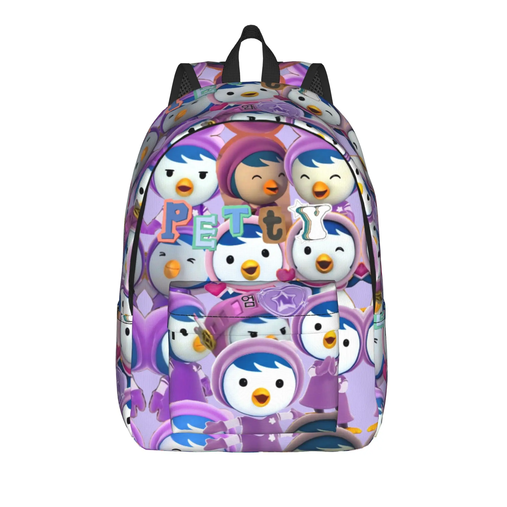 PororoS Backpack Student Unisex  Big Backpacks Polyester Modern School Bags Outdoor Style Custom Rucksack
