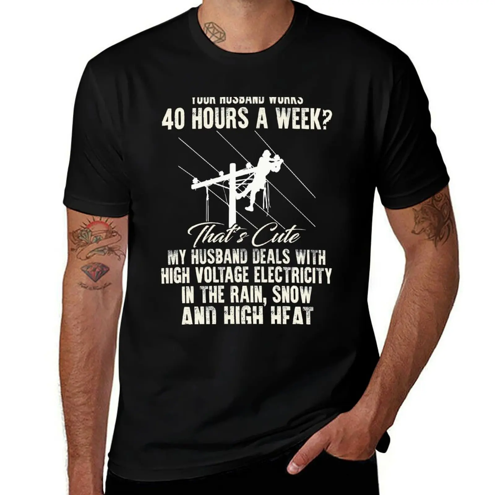 

Gif For Lineman Wife T-Shirt black cotton t-shirt plain for man package funny t shirts man