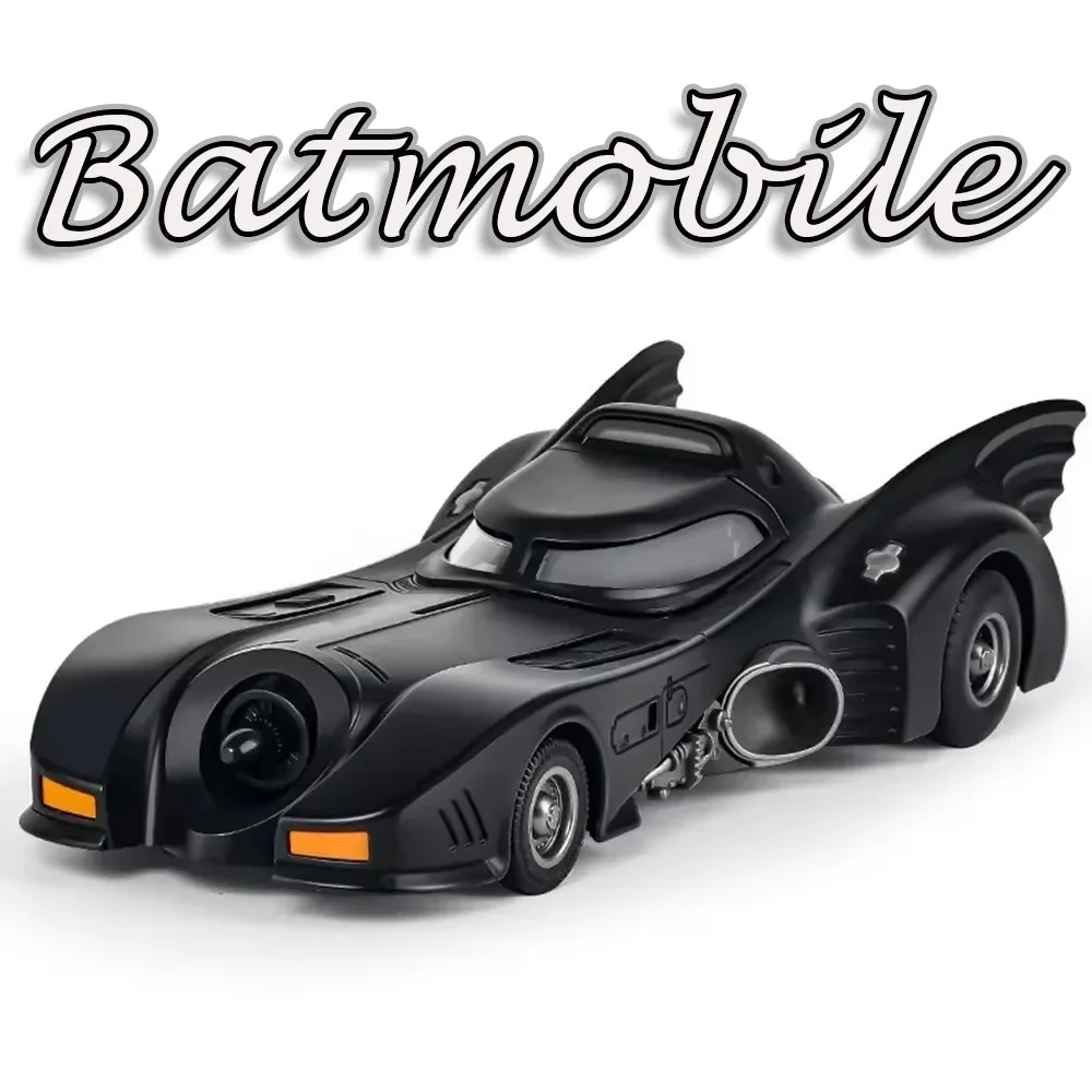 1:24 Scale Batmobile Miniature Model Car Toys Alloy Diecast Doors Opened Sound Light Pull Back Cars Models Collection Souvenirs