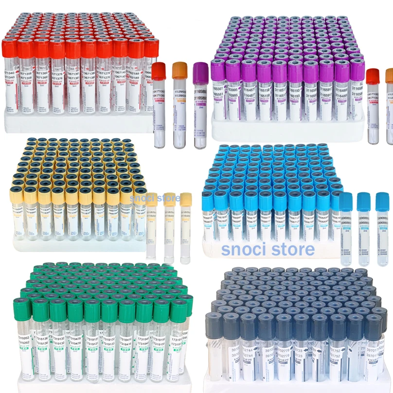 Lab Disposable Sodium Citrate 1:9 Sterile Vacuum Blood Collection Tube Plastic Tubes 10ml 5ml 2ml Pert Sampling Tubes 100Pcs