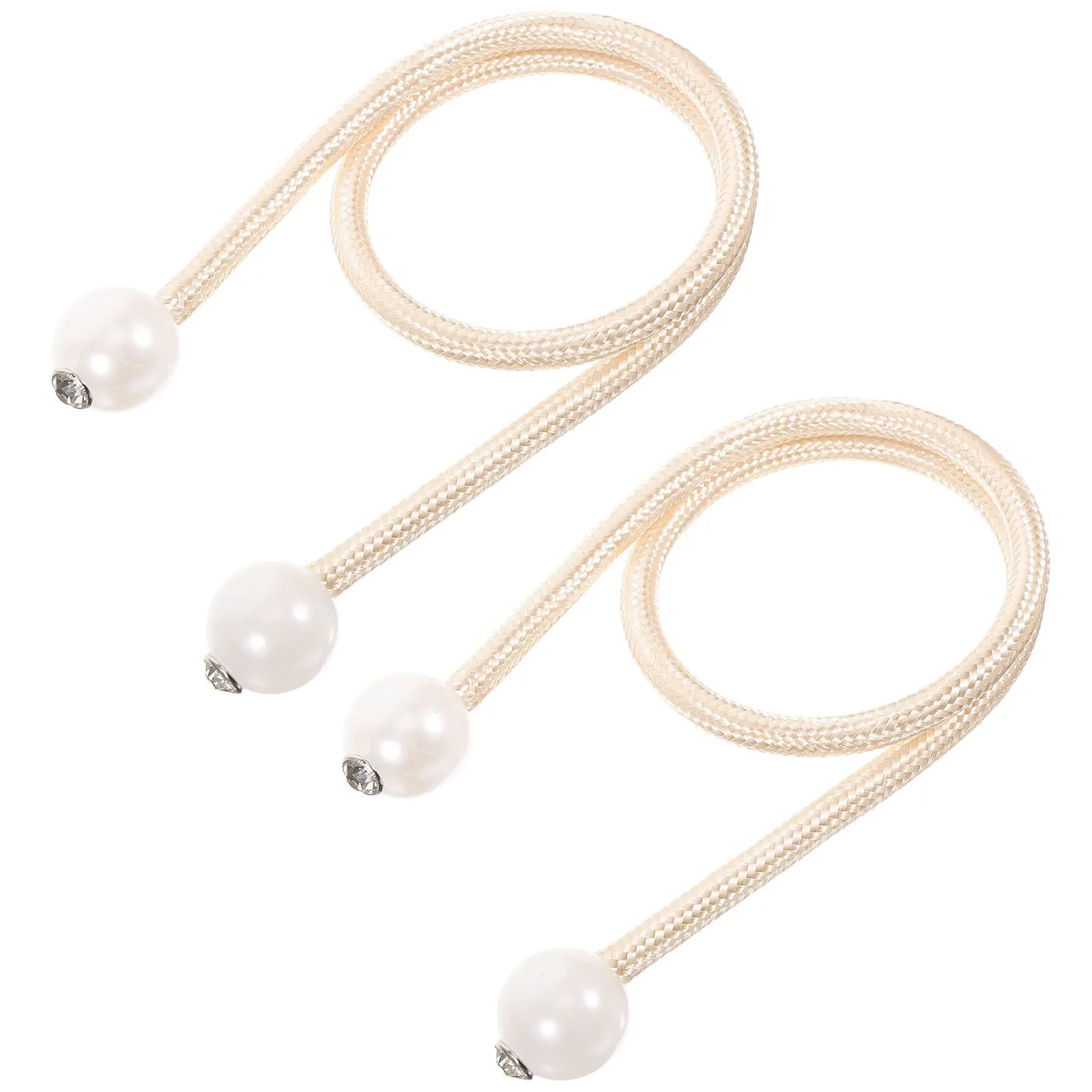 

2pcs Curtain Tiebacks Polyester Silk Plastic Simple Style Home Decor Accessories For Living Room Bedroom Kitchen Bathroom