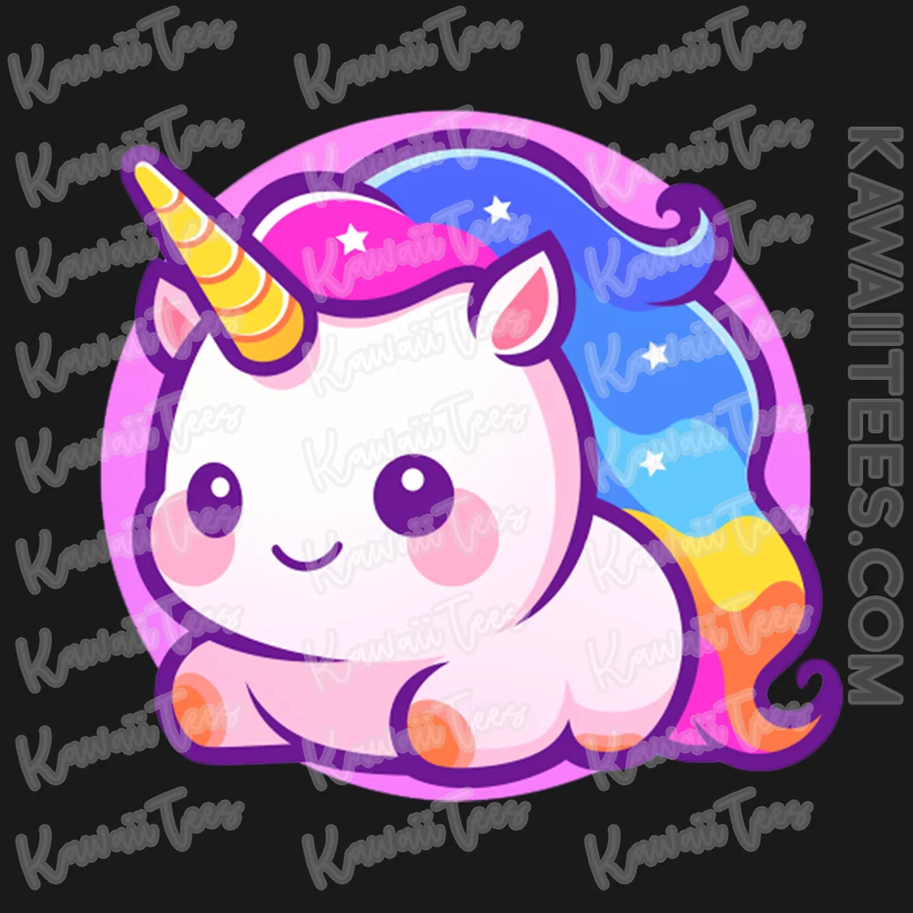 Plump Little Cute Unicorn Tee | Cute Graphic Tees | kawaiitees.com