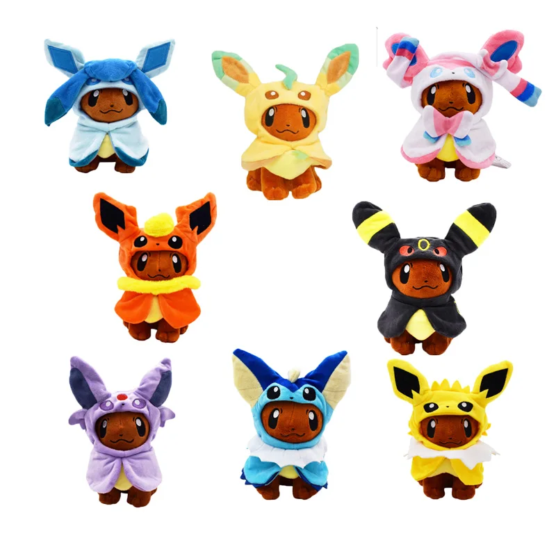 Jouets en peluche Pokémon Cosplay pour enfants, Eevee, Leafeon SylLion, Vaporeon, Glaceon, Flareon, Espeon, Umbreon, Kawaii, poupées en peluche, cadeaux