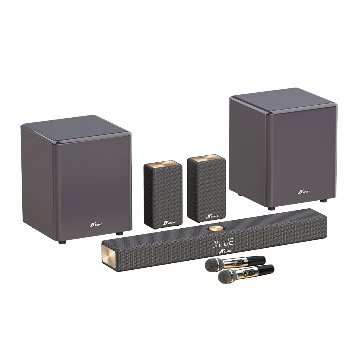 5.2CH Home Theater Pack 560W with 2X Surround Speakers, Soundbar Center Channel Speaker, 2X Subwoofer for 4K TV