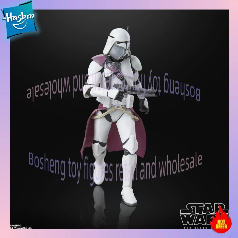Original Hasbro Star Wars The Black Series Clone Commander Bacara Anime Figure Collection Models Toys view 4