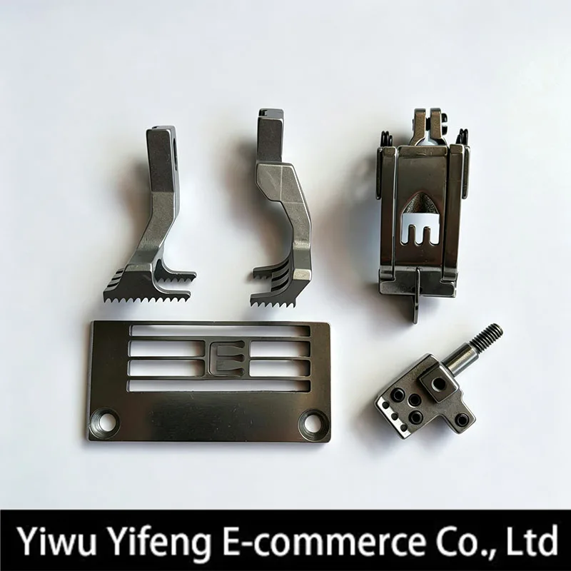 Needle Plate Feed Dog Presser Foot Set 257018B64 257259‑16F 257207‑16F  257461‑64 For PEGASUS Interlock Sewing Machine Parts