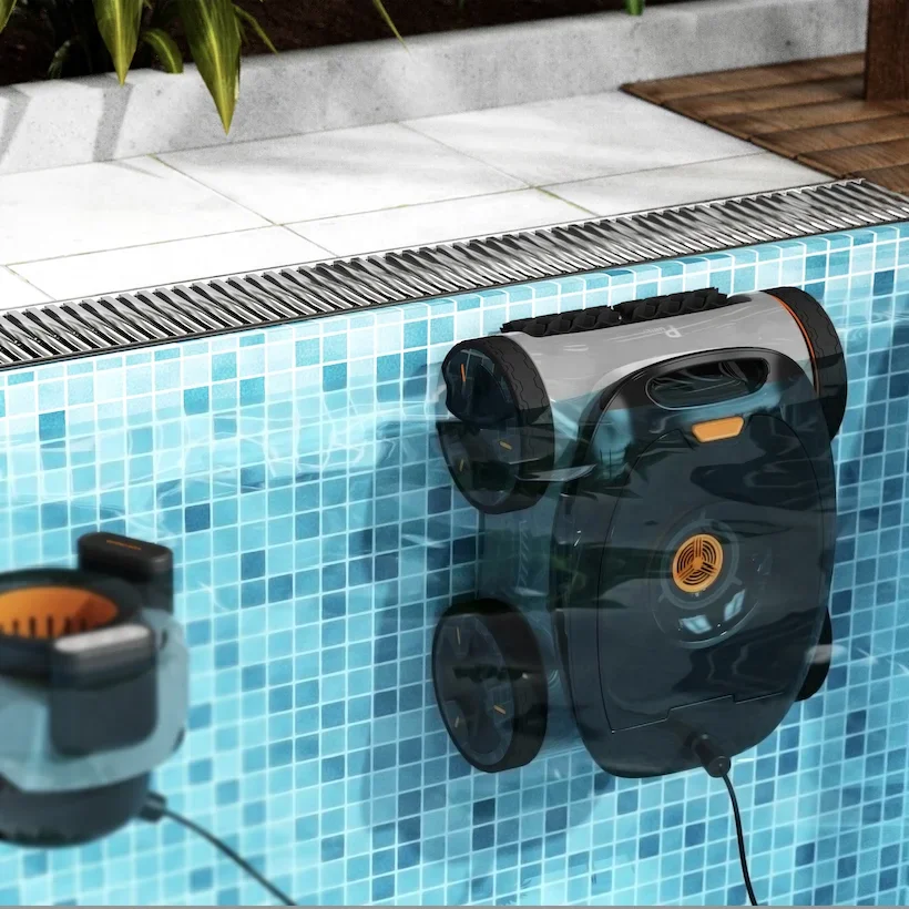 Automatic Climbing Wall Cordless Robotic Pool Cleaner Vacuum Robot With  For Above In Ground Pools