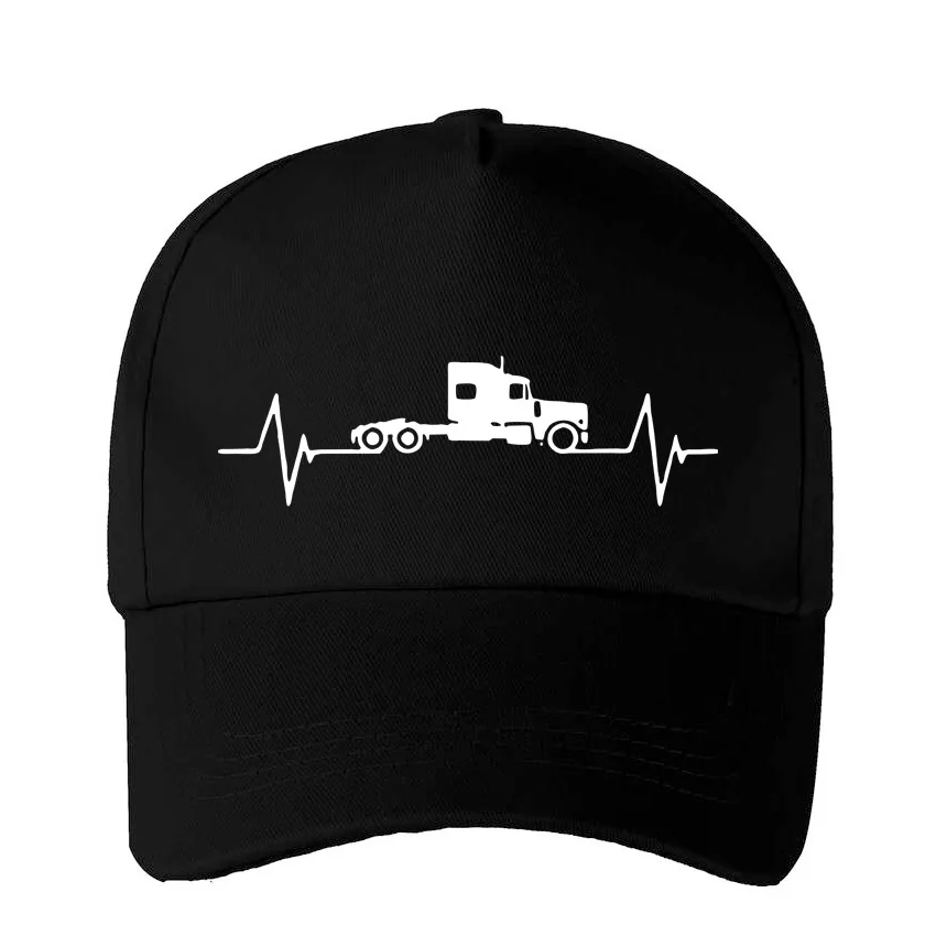 Truck Driver Heartbeat Love Print Children Kids Boy Girl Cap Cartoon Adjustable Baseball Caps Ldea Cool Casual Hip-Hop Sun Hat