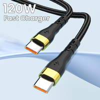 PD 120W Type C To USB C Cable for iPhone 15 Pro Max 6A Fast Charging Cable USB C Data Quick Charger Cord 0.25M/1M/1.5M/2M