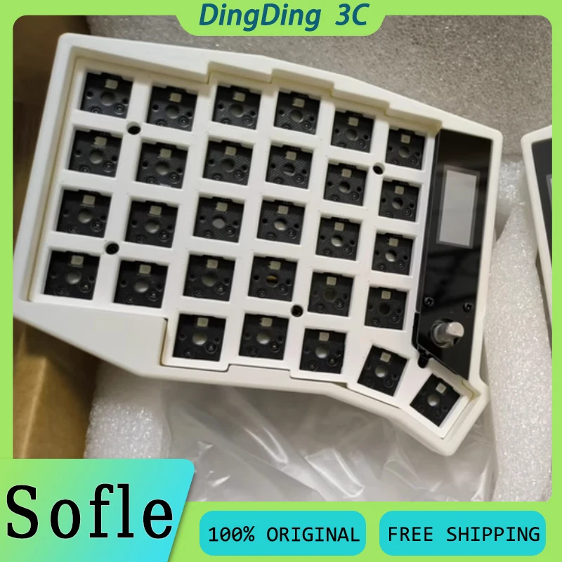 

Sofle Split Bluetooth Keyboard Kit With Knob and Screen Zmk Scheme RGB Hot Swap Long Endurance Gaming Keyboard Accessory Custom