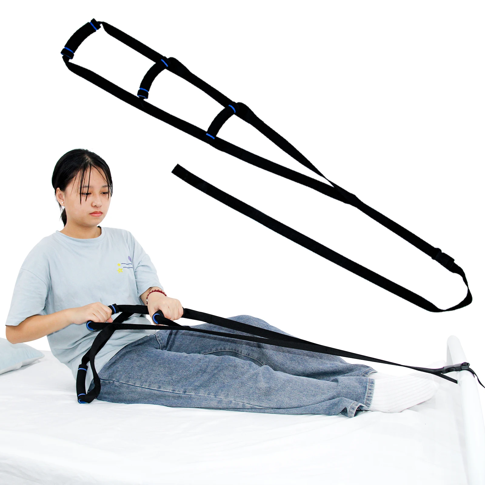 

Leetye Mei Bed Ladder Assist Elderly Bed Assist Pull Up Device with Soft Nonslip Handles,Rope Ladder Caddie for Seniors Patients