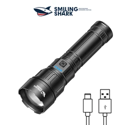 SMILINGSHARK SD7170 Ultra-Bright Flashlight,Rechargeable Zoomable Torch,  with Power Bank Function, for Outdoor Camping, Hiking