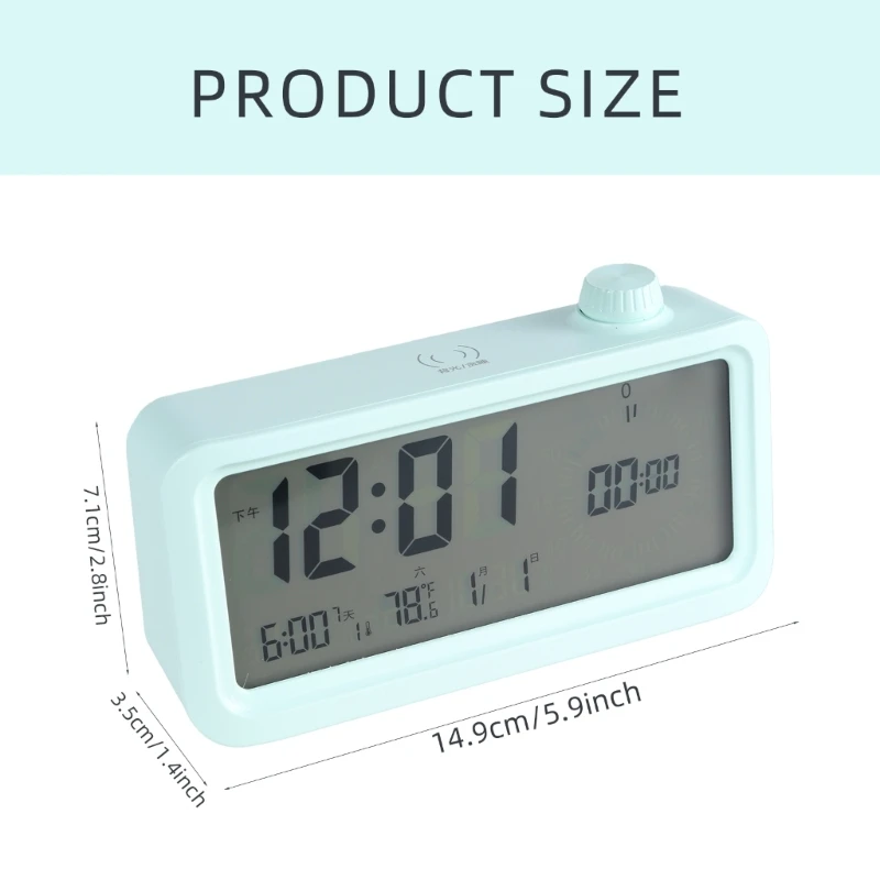Timer per conto alla rovescia ricaricabile con modello a 3 allarmi, display della data, strumento gestione del a