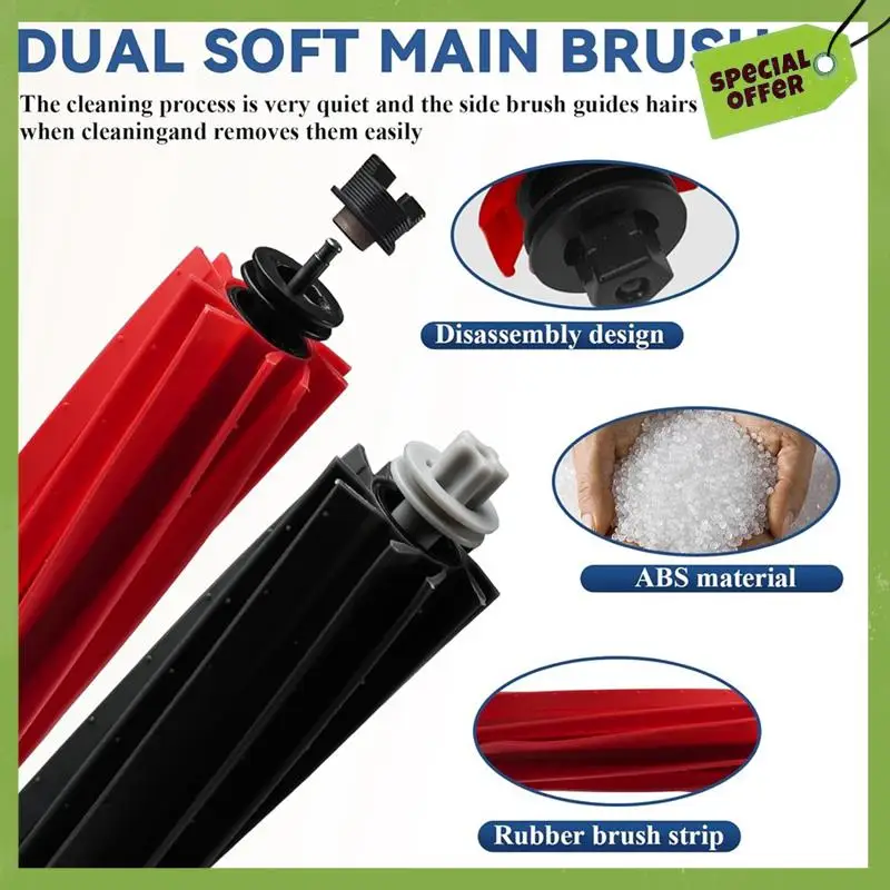 ABGP-untuk Yeedi Lantai 3 Stasiun Robot Penyedot Debu Sikat Sisi Utama Aksesori Suku Cadang Kain Pel