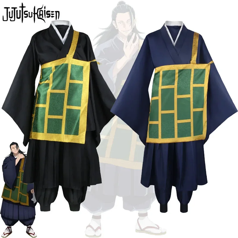 Geto Suguru Cosplay Kostuum Zwart Blauw Kimono School Uniform Anime Clothe Halloween Costumes For Women Man