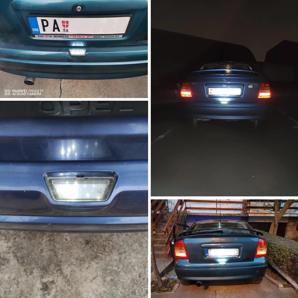 1PC/2PCS LED License Plate Light Canbus ​For Opel Astra G MK4 Saloon Hatchback Only 1998-2004 Number Plate Lamp Car Accessories