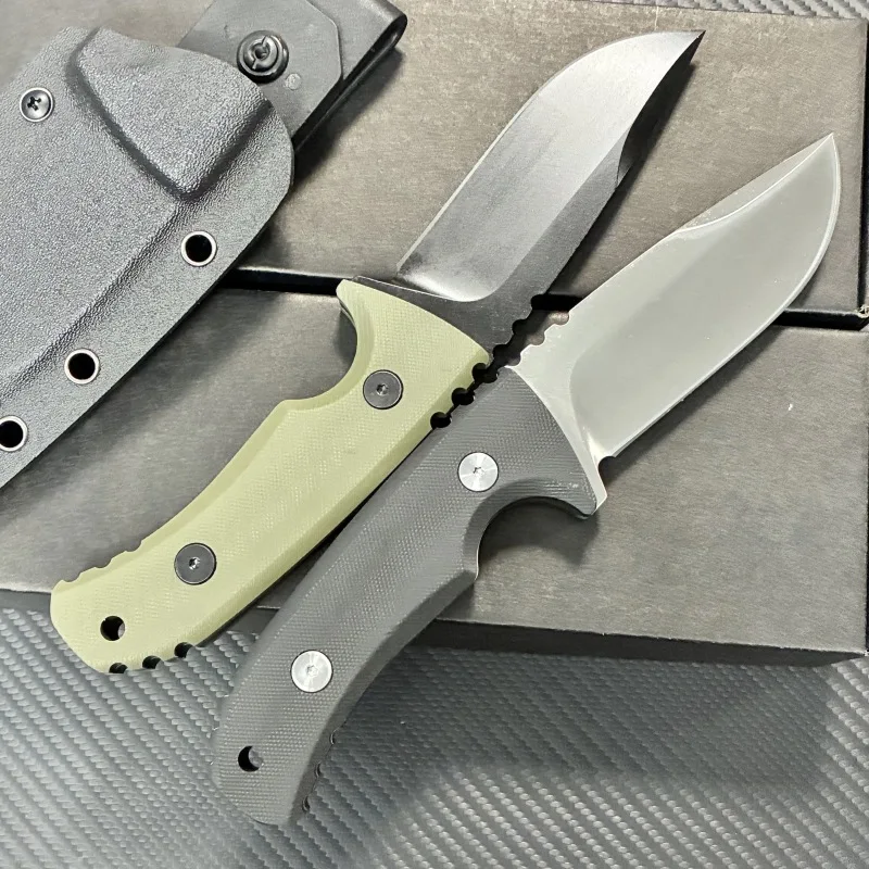 

Straight Fixed Blade Outdoor Pocket Camping Knife D2 Blade G10 Handle Hunting Survival Tactical Knives EDC Tools with K-sheath