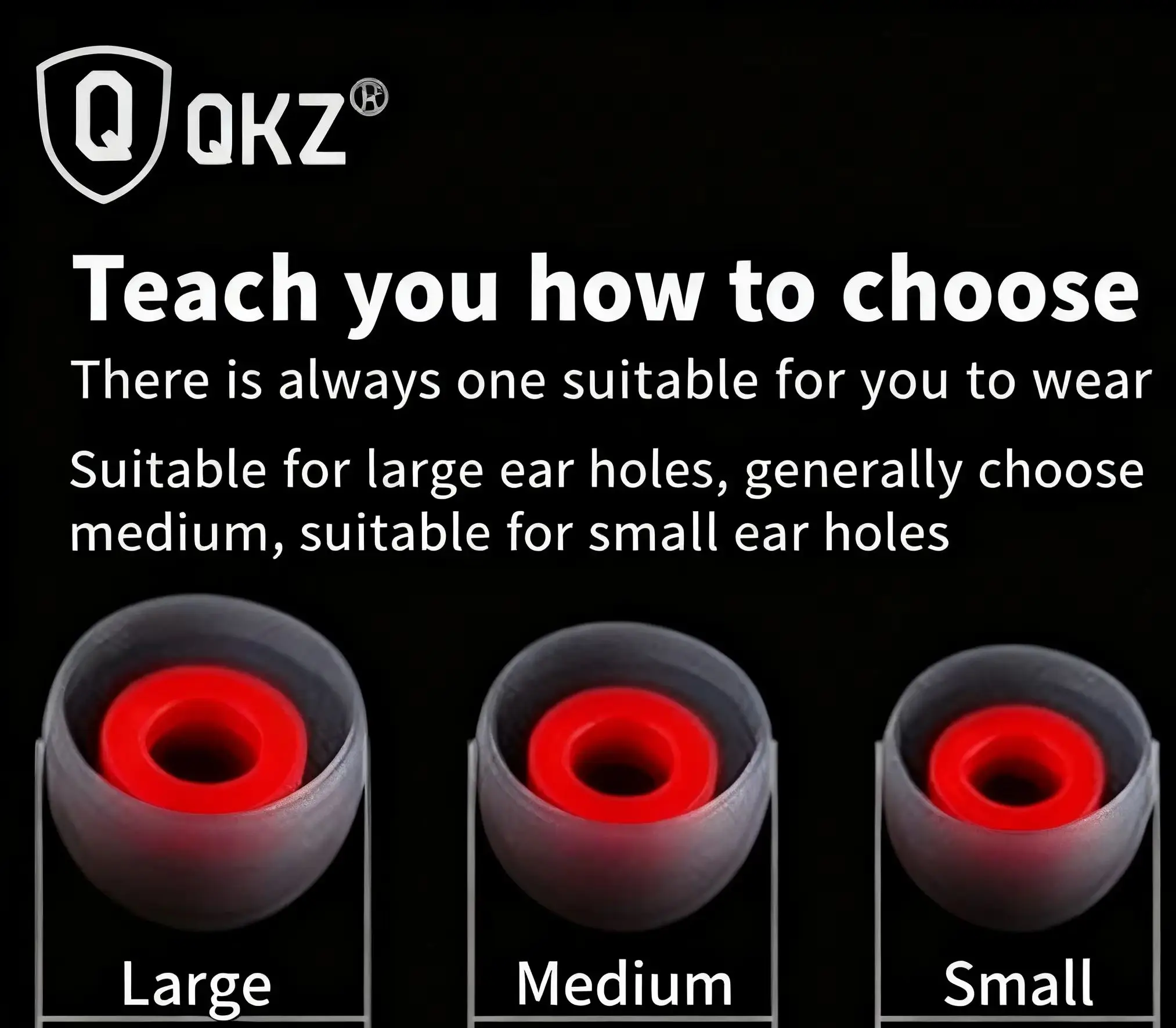 QKZ/Tingsheng Auricolari in silicone Accessori per cuscinetti auricolari bicolore