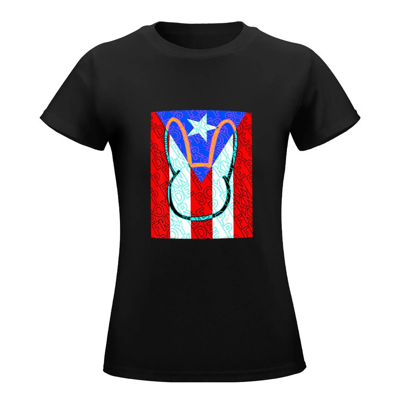 Puerto Rico P FKN R FLAG - Trap Bunny Perreo Gift T-Shirt shirts graphic tees Female clothing new edition t shirts for Women