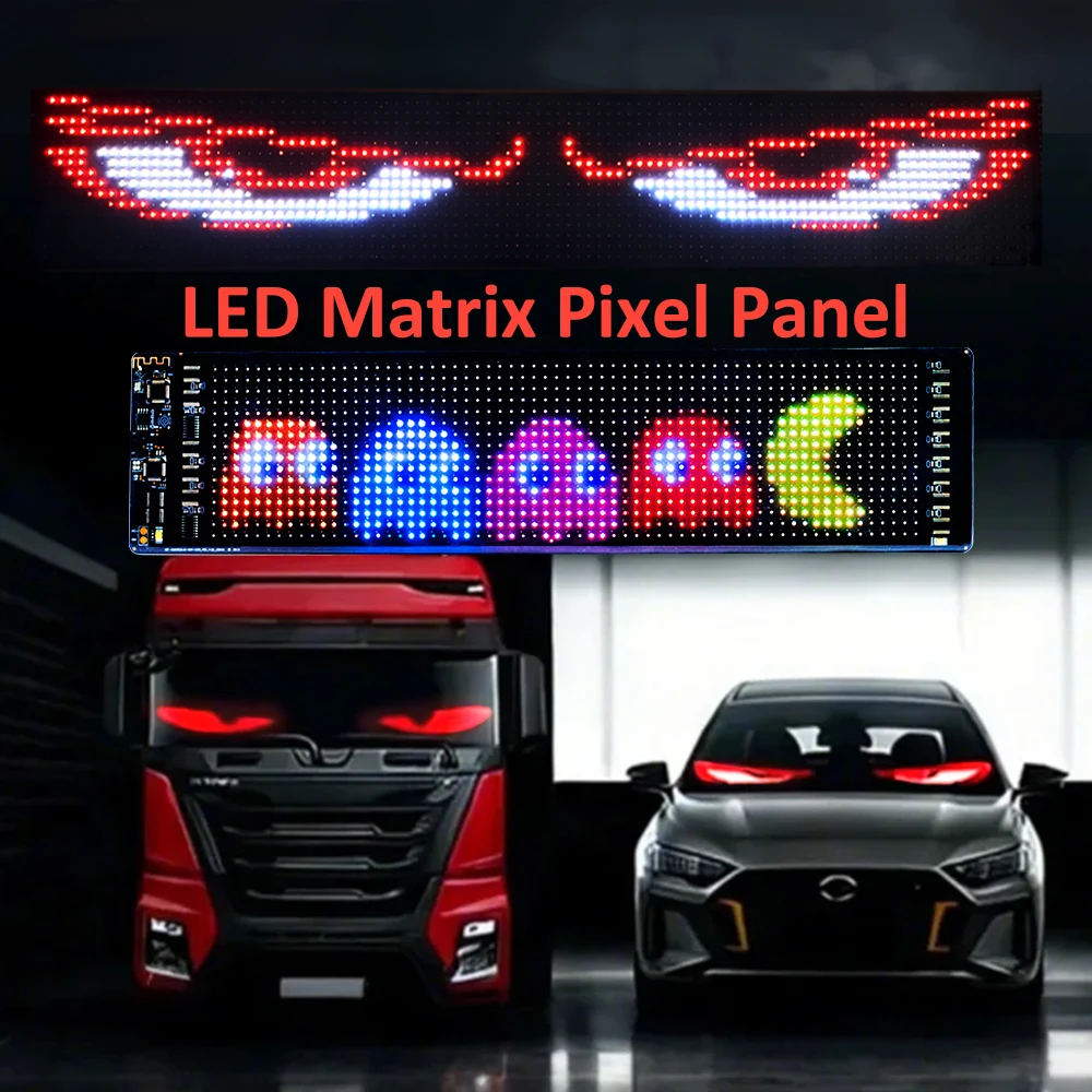 

Eye LED Sign Truck Scrolling Advertising remote Control Light Custom Text Pattern Animation Programmable Display for Truck