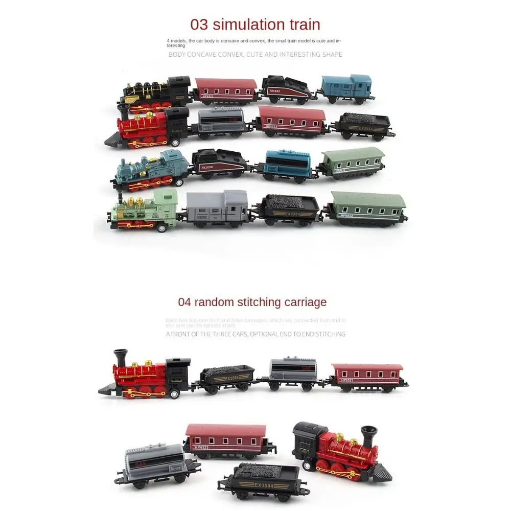 New Non Remote Control  Vehicles Pull Back Car Train  Retro Steam Train Train Model Toy