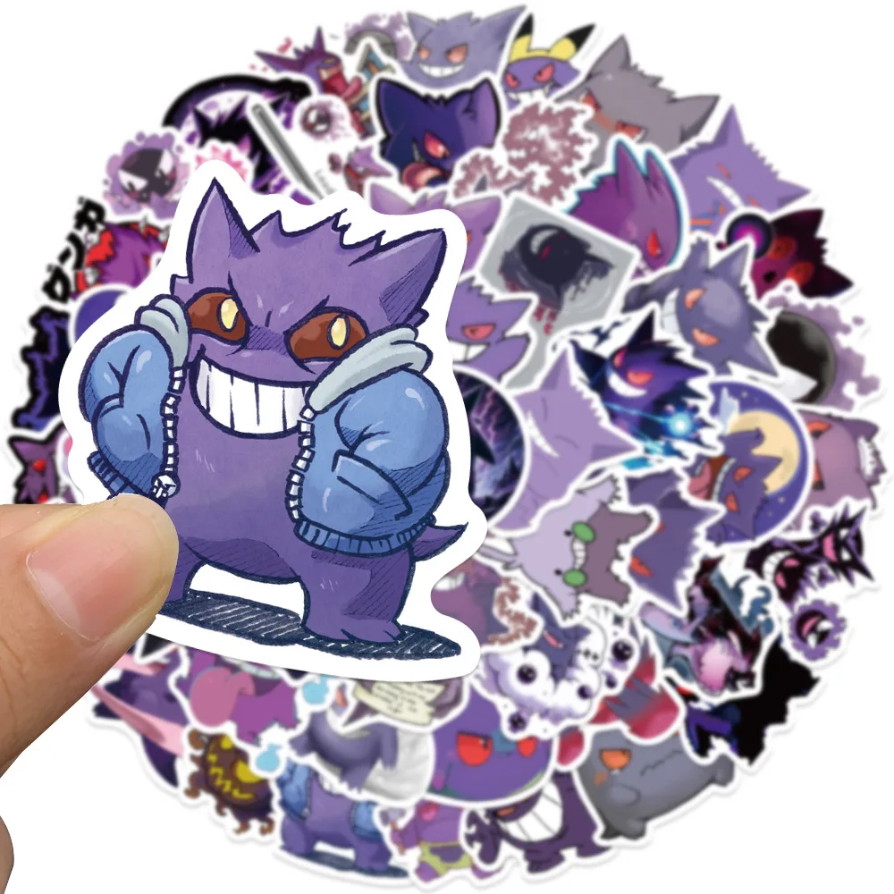 10/30/50PCS Pokemon Cute Gengar Anime Stickers Decal For Kid DIY Laptop Scrapbook Fridge Graffiti Funny Cartoon Sticker Toy Gift