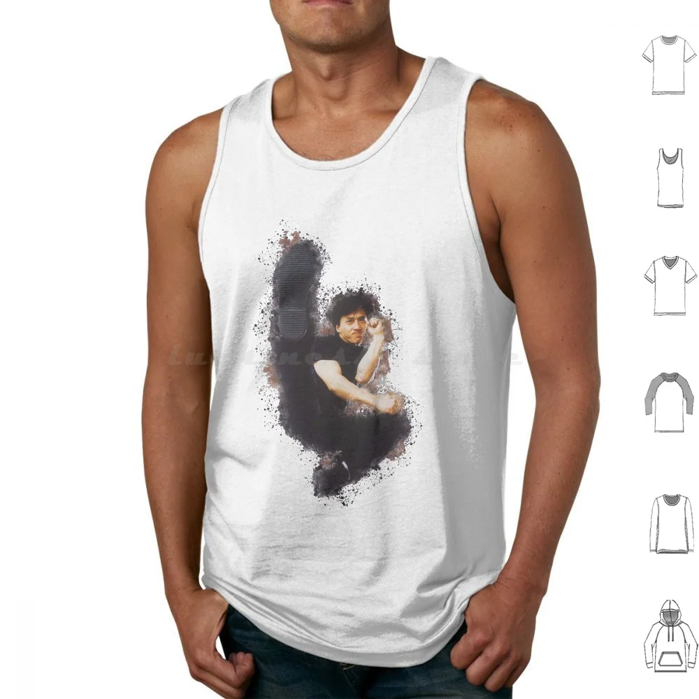 Jackie Chan Tank Tops Drucken Baumwolle Jackie Chan Film Supercop Kung Fu Polizei Geschichte Jackie Jc Drunken Fist Drunken Master