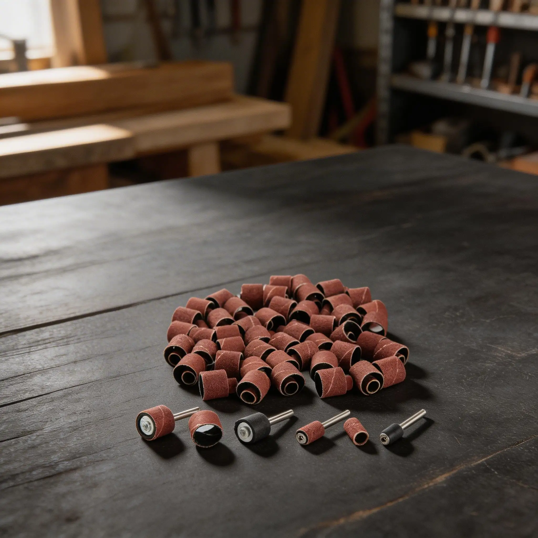 1set Sandpaper Roll Circle Polishing Kit For Metal Rust Removal Polishing Grinding Metalworking Tools Accessories