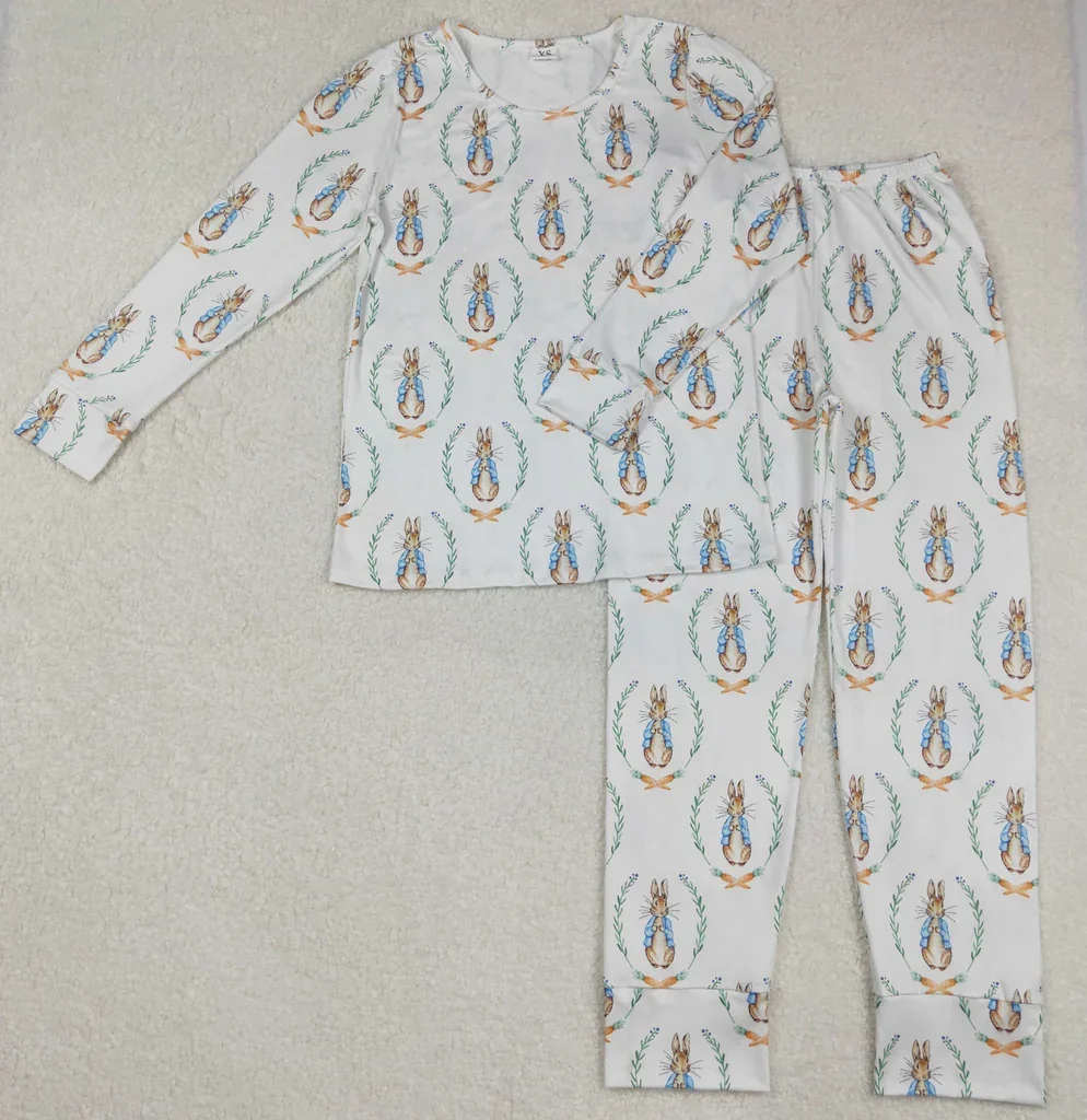 

Пижамный комплект для взрослых женщин с пасхальным мультяшным кроликом