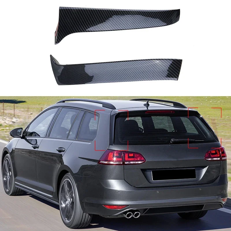 For Volkswagen VW Golf 7 Variant Wagen Gloss Black Car Rear Window Side Spoiler ABS Spoilers Canards Splitter 2014-2017 Auto