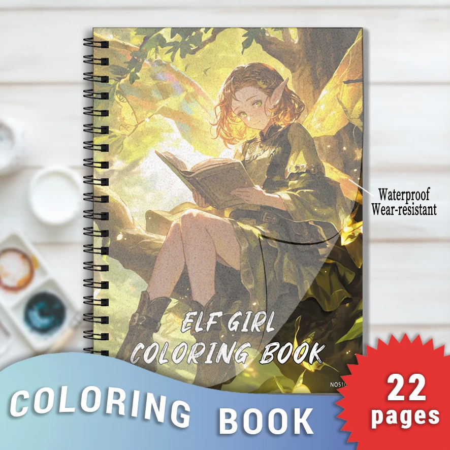 Adult Coloring Book 8.3x11.2 Inches 22 Pages Beauty Character Design Stress Relief Emotion Positivity Focus