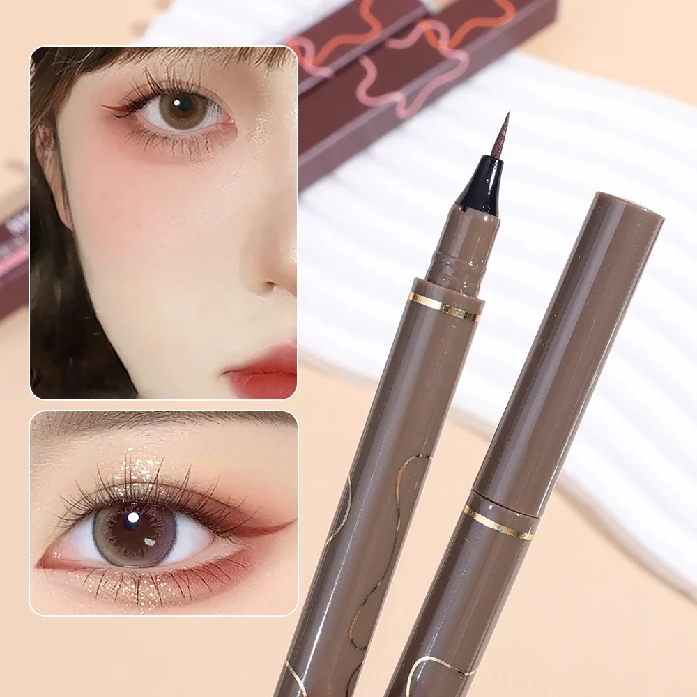 Ultra Thin Silky Matte Liquid Eyeliner Lower Eyelash Pencil Sweatproof Quick Dry Easy To Wear High Pigment Eye Liner Eyes Makeup