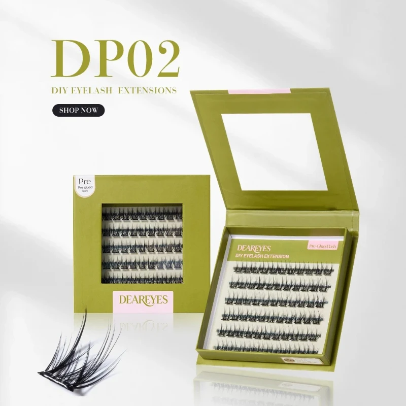 DP-02 Self-adhesive Eyelashes, Fine Eyelash Clusters Can Be Reused Without Glue Pressing Eyelashes